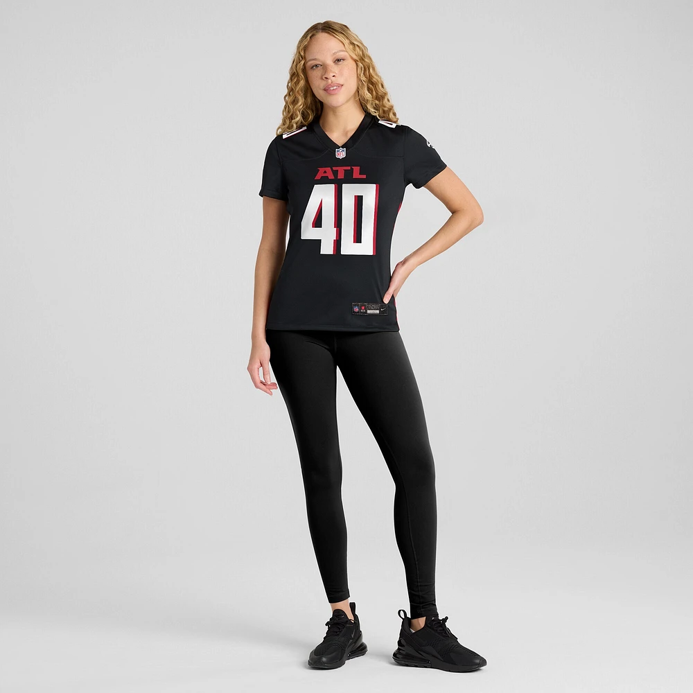 Maillot de match Nike JD Bertrand noir pour femme des Falcons d'Atlanta