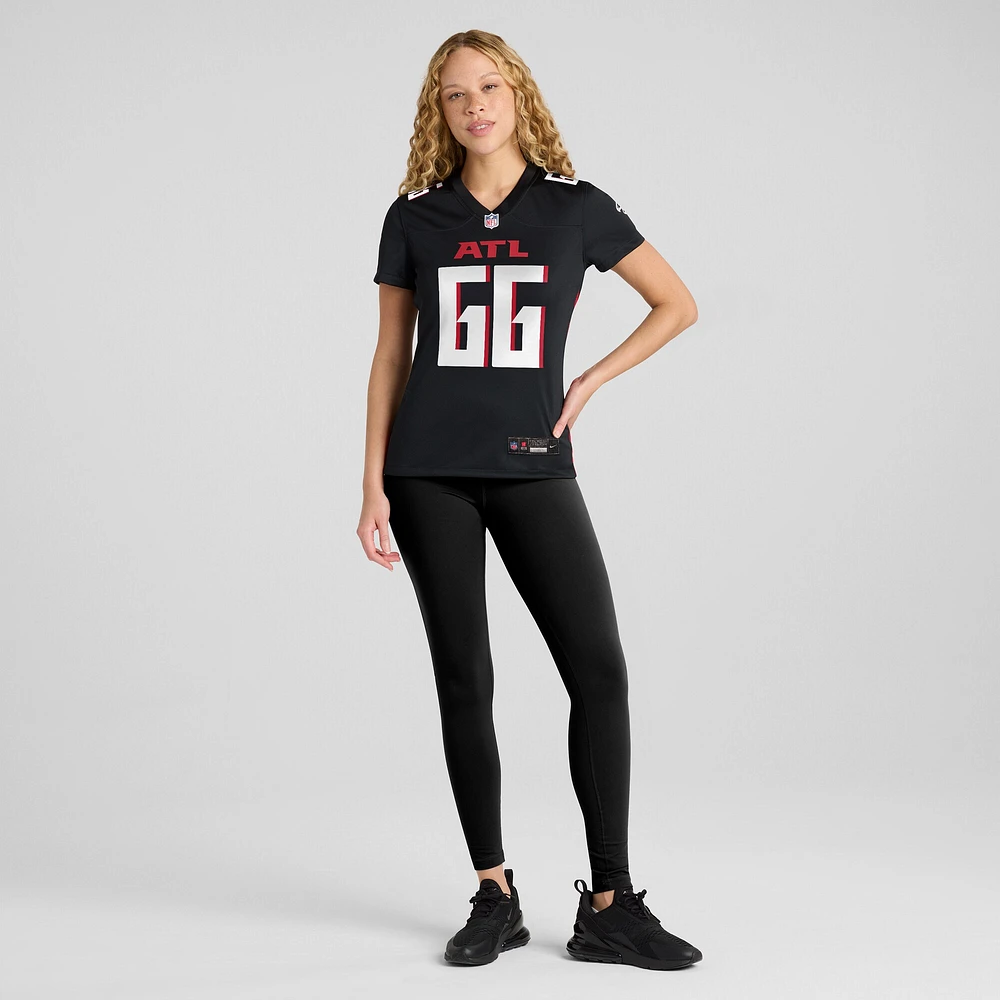 Maillot de match l'équipe des Falcons d'Atlanta Nike John Leglue pour femme, noir