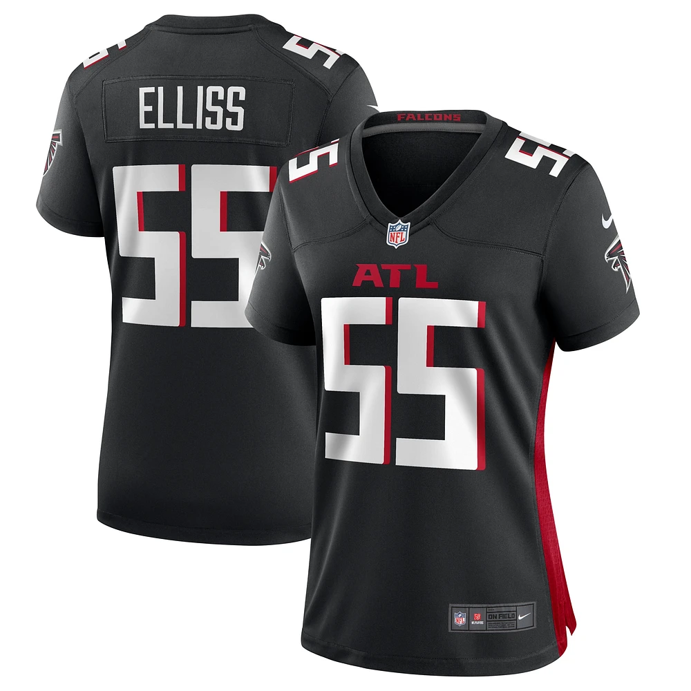 Maillot de joueur match Nike Kaden Elliss des Atlanta Falcons pour femme, noir