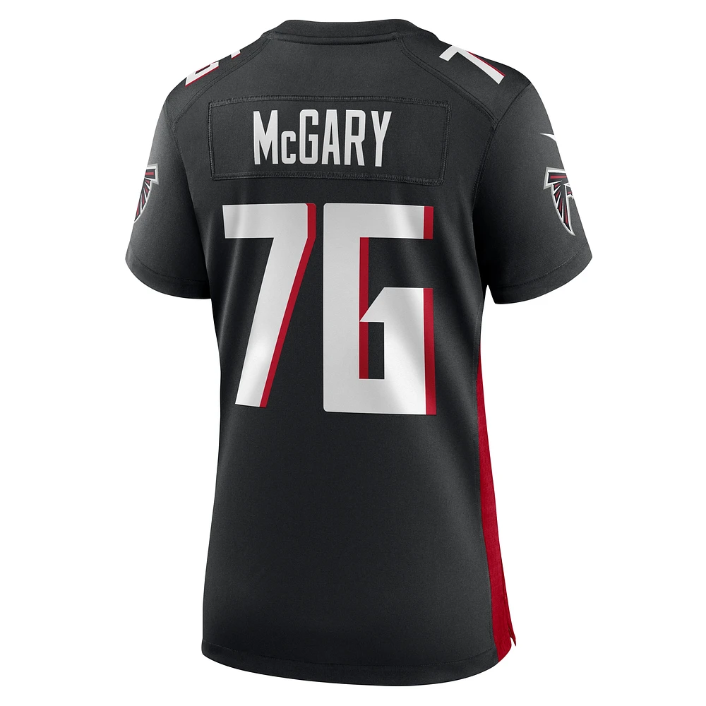 Maillot de match Nike Kaleb McGary noir pour femme des Falcons d'Atlanta