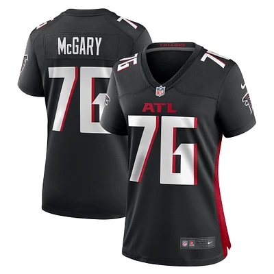 Maillot de match Nike Kaleb McGary noir pour femme des Falcons d'Atlanta