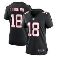 Maillot de match alternatif des Falcons d'Atlanta Nike Kirk Cousins ​​pour femme, noir