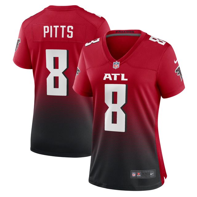 Maillot de match alternatif Nike Kyle Pitts des Atlanta Falcons pour femme, rouge