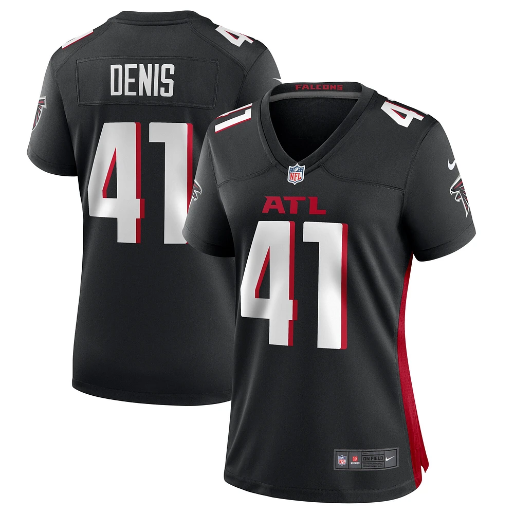 Maillot de match des Falcons d'Atlanta Nike Lukas Denis noir pour femme