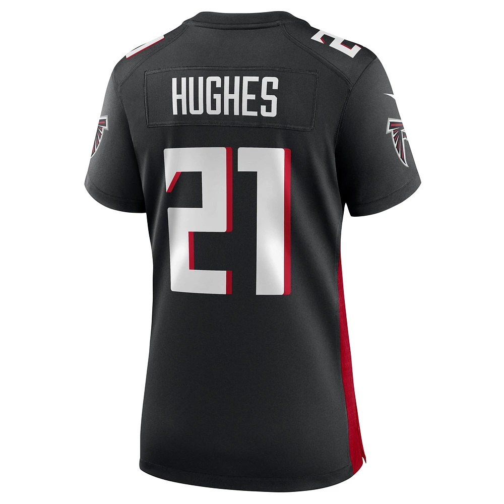 Maillot de joueur match Nike Mike Hughes des Atlanta Falcons pour femme, noir