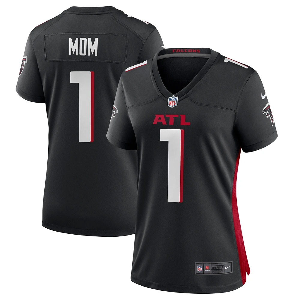 Maillot de match des Falcons d'Atlanta Nike numéro 1 Mom noir pour femme