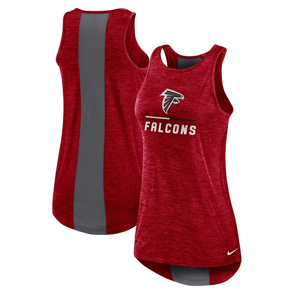 Débardeur à encolure montante Nike Atlanta Falcons pour femme, rouge