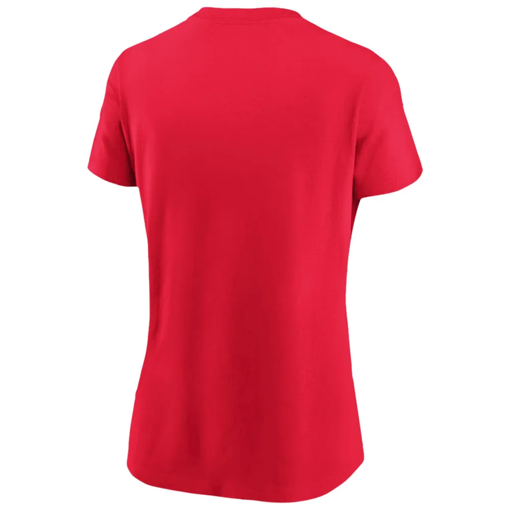 T-shirt essentiel avec logo des Falcons d'Atlanta Nike rouge pour femme