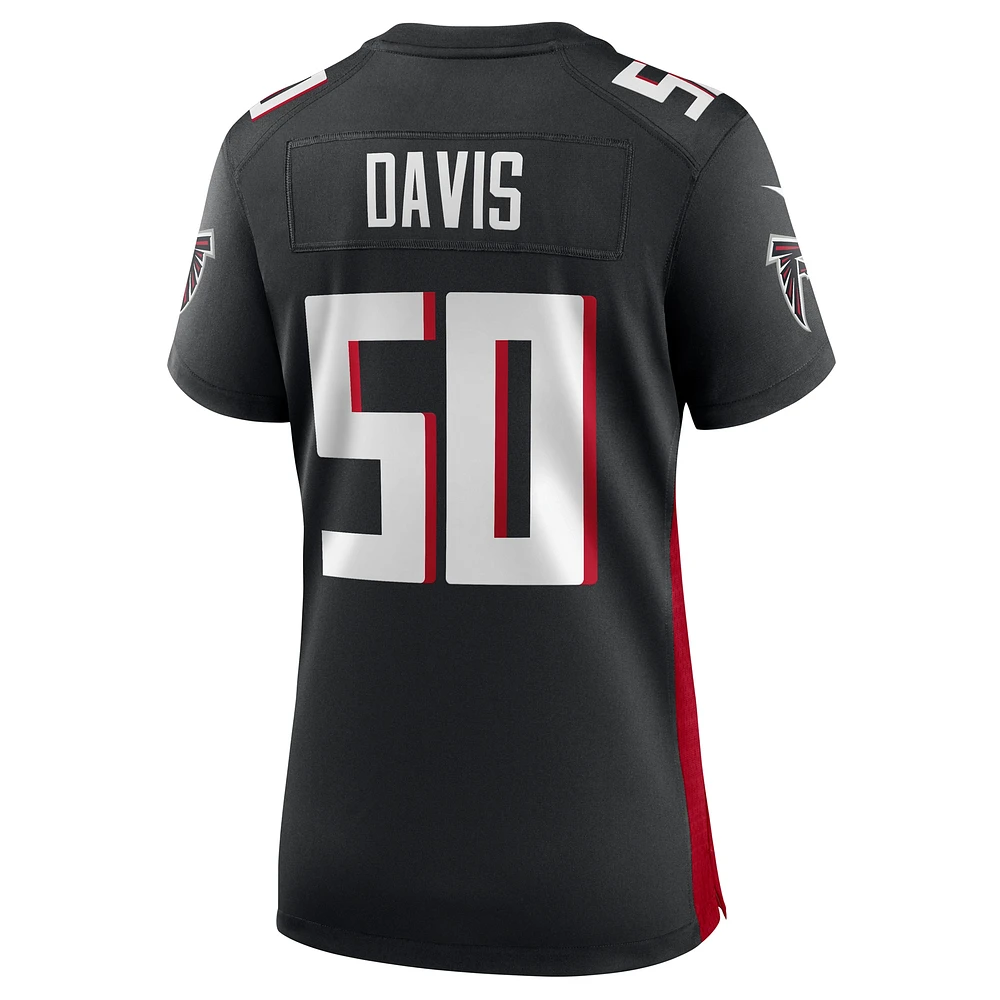 Maillot de match l'équipe Nike Tae Davis des Atlanta Falcons pour femme, noir