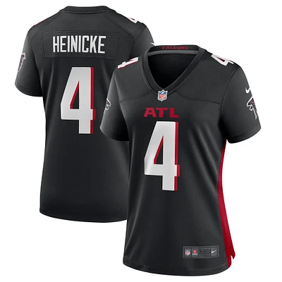 Maillot de joueur des Falcons d'Atlanta Nike Taylor Heinicke pour femme, noir