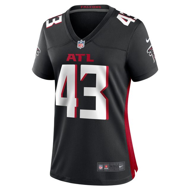 Maillot de match joueur des Falcons d'Atlanta Nike Tucker Fisk pour femme, noir