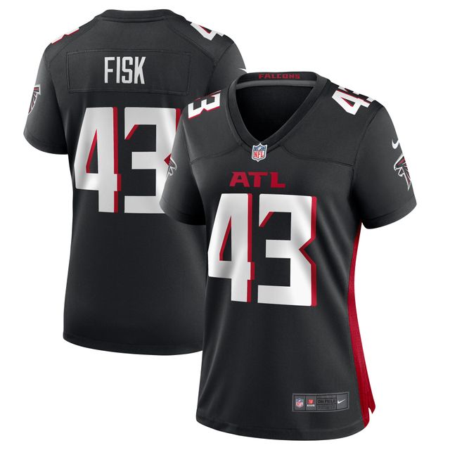 Maillot de match joueur des Falcons d'Atlanta Nike Tucker Fisk pour femme, noir