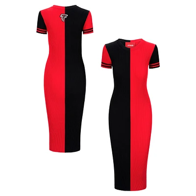 Robe Colleen noire/rouge pour femme STAUD des Falcons d'Atlanta