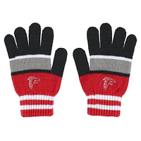 WEAR by Erin Andrews Ensemble gants et écharpe à rayures des Atlanta Falcons pour femmes