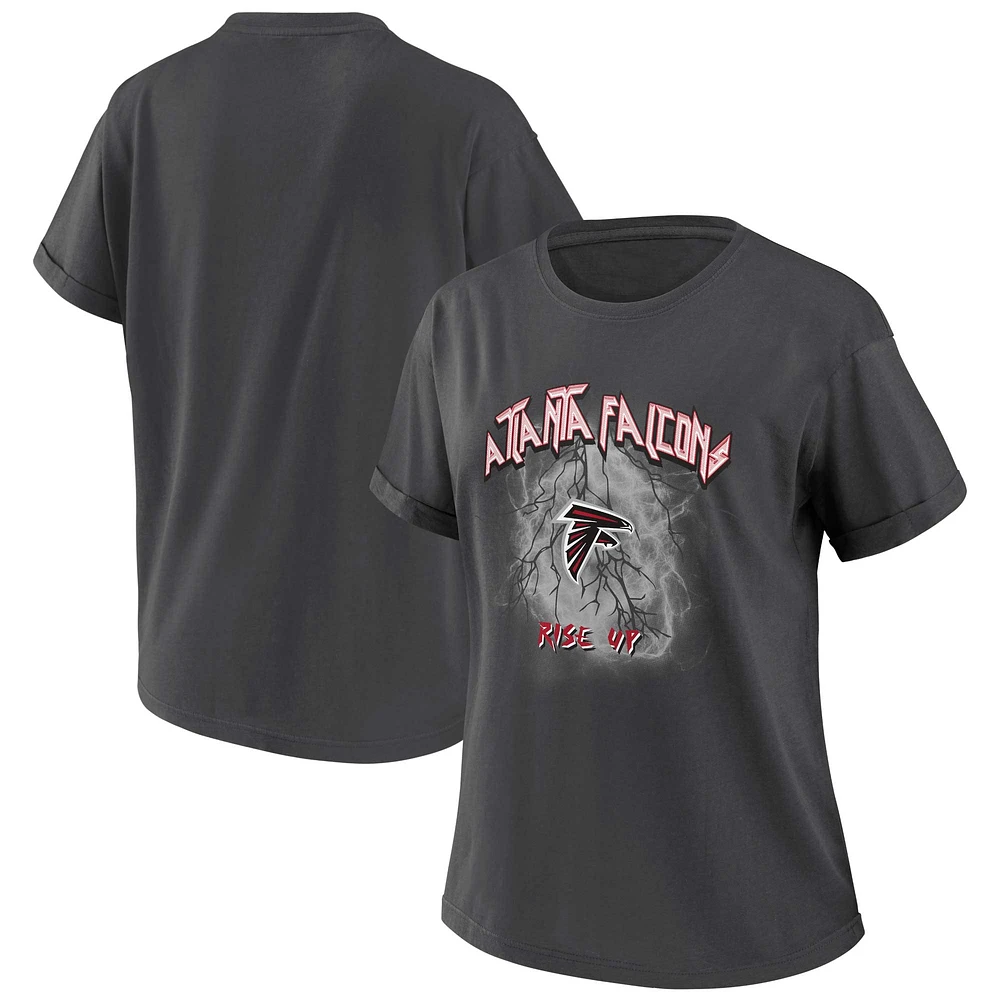 T-shirt boyfriend anthracite des Falcons d'Atlanta pour femme WEAR by Erin Andrews