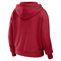 Women's WEAR by Erin Andrews Red/White Atlanta Falcons Plus Color Block Full-Zip Hoodie