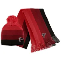 Women's WEAR by Erin Andrews Red New York Giants Ombre Pom Knit Hat and  Scarf Set