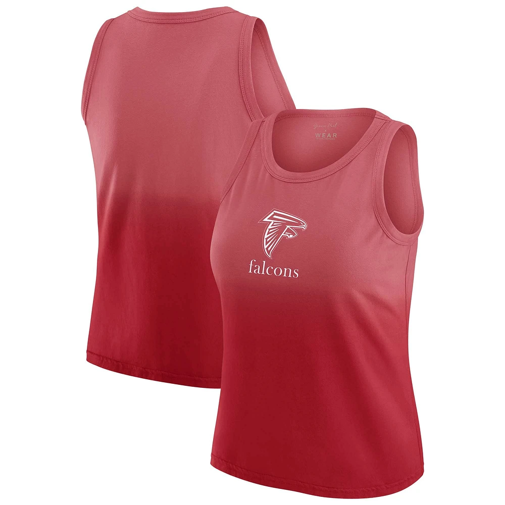 Débardeur ombré Scarlet Atlanta Falcons pour femme WEAR by Erin Andrews x Gracie Hunt