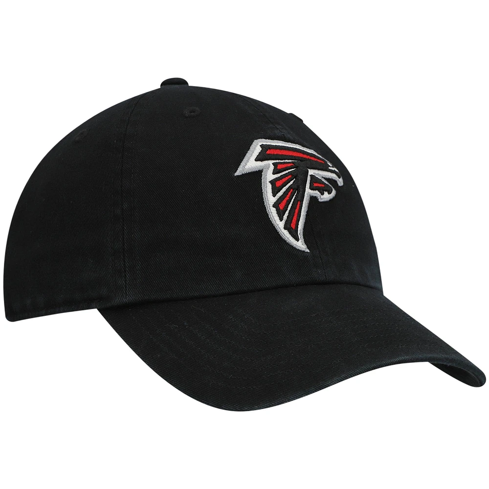 Youth '47 Black Atlanta Falcons Logo Clean Up Adjustable Hat