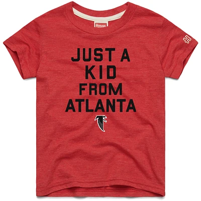 T-shirt rouge a trois mélanges Just Kid des Falcons d'Atlanta pour jeunes