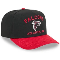 Youth New Era  Black/Red Atlanta Falcons 2025 NFL Draft A-Frame 9FIFTY Snapback Hat