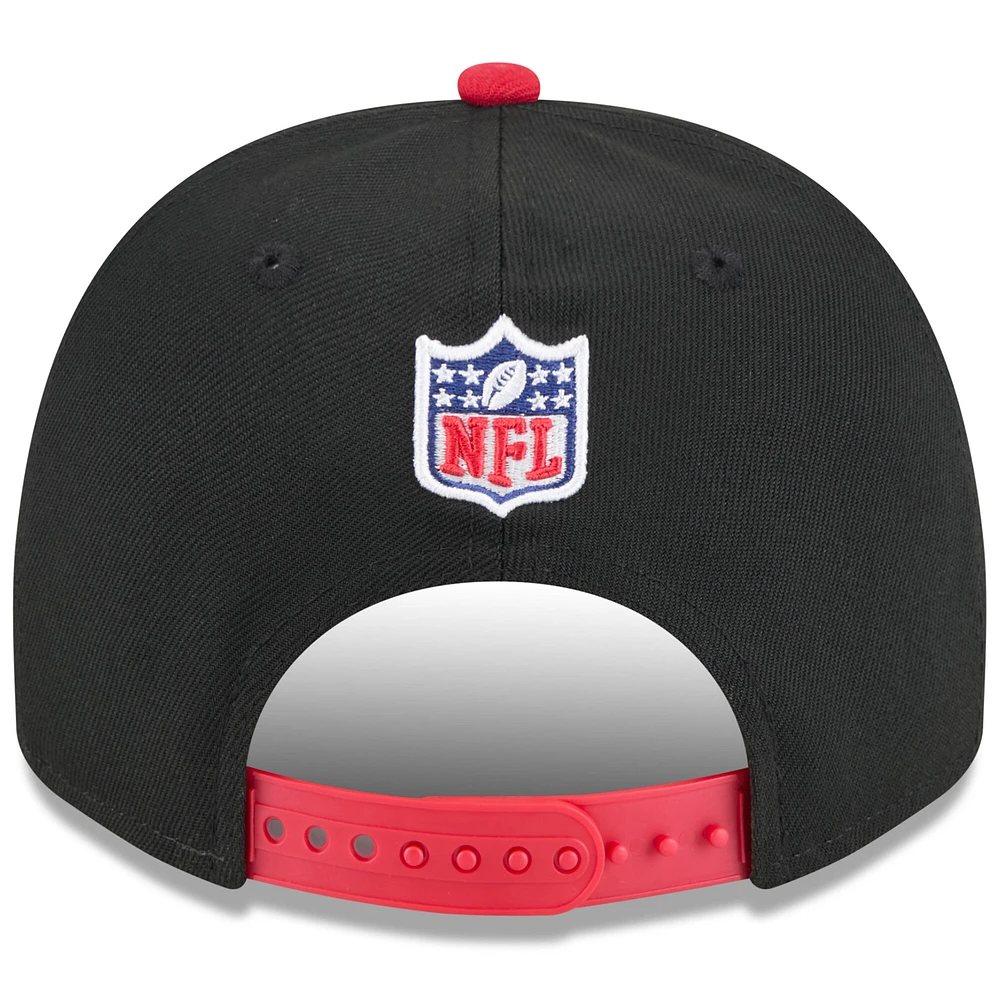 Youth New Era  Black/Red Atlanta Falcons 2025 NFL Draft A-Frame 9FIFTY Snapback Hat