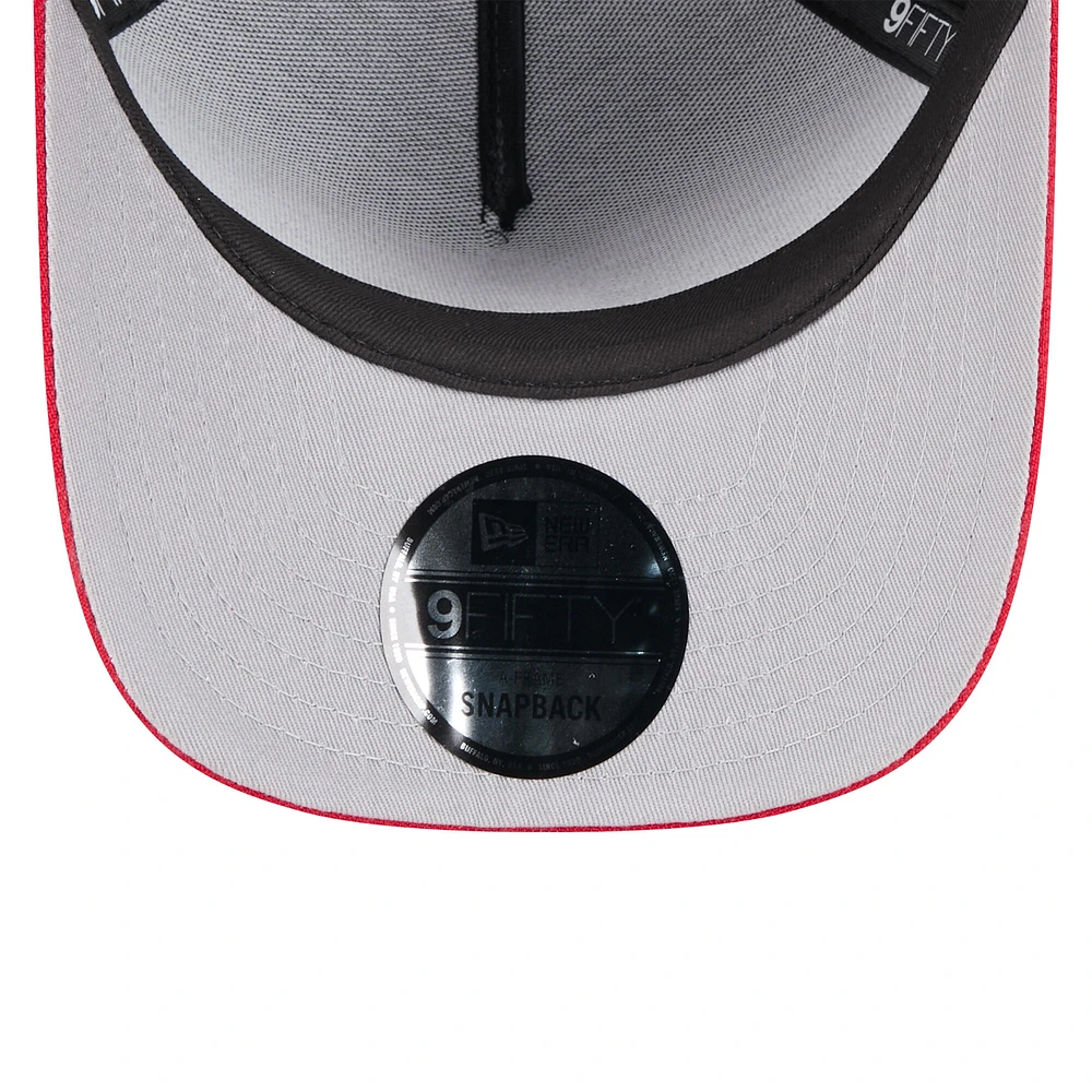 Youth New Era  Black/Red Atlanta Falcons 2025 NFL Draft A-Frame 9FIFTY Snapback Hat