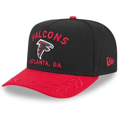Youth New Era  Black/Red Atlanta Falcons 2025 NFL Draft A-Frame 9FIFTY Snapback Hat