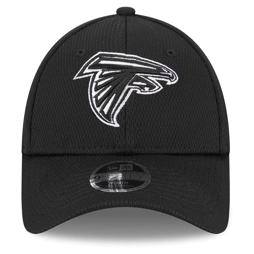 Casquette réglable Main B-Dub 9FORTY des Atlanta Falcons New Era noire pour jeune