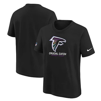 T-shirt Nike noir pour jeunes Atlanta Falcons 2024 NFL Crucial Catch