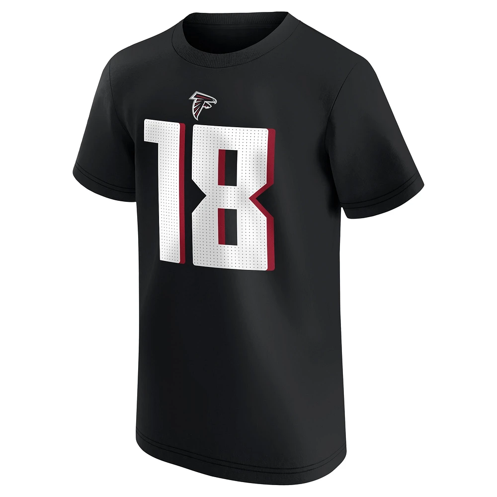 T-shirt noir avec nom et numéro de joueur des Falcons d'Atlanta Nike Kirk Cousins ​​pour jeunes