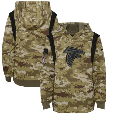 Atlanta Falcons The Wild Collective Camo Pullover Hoodie - Black