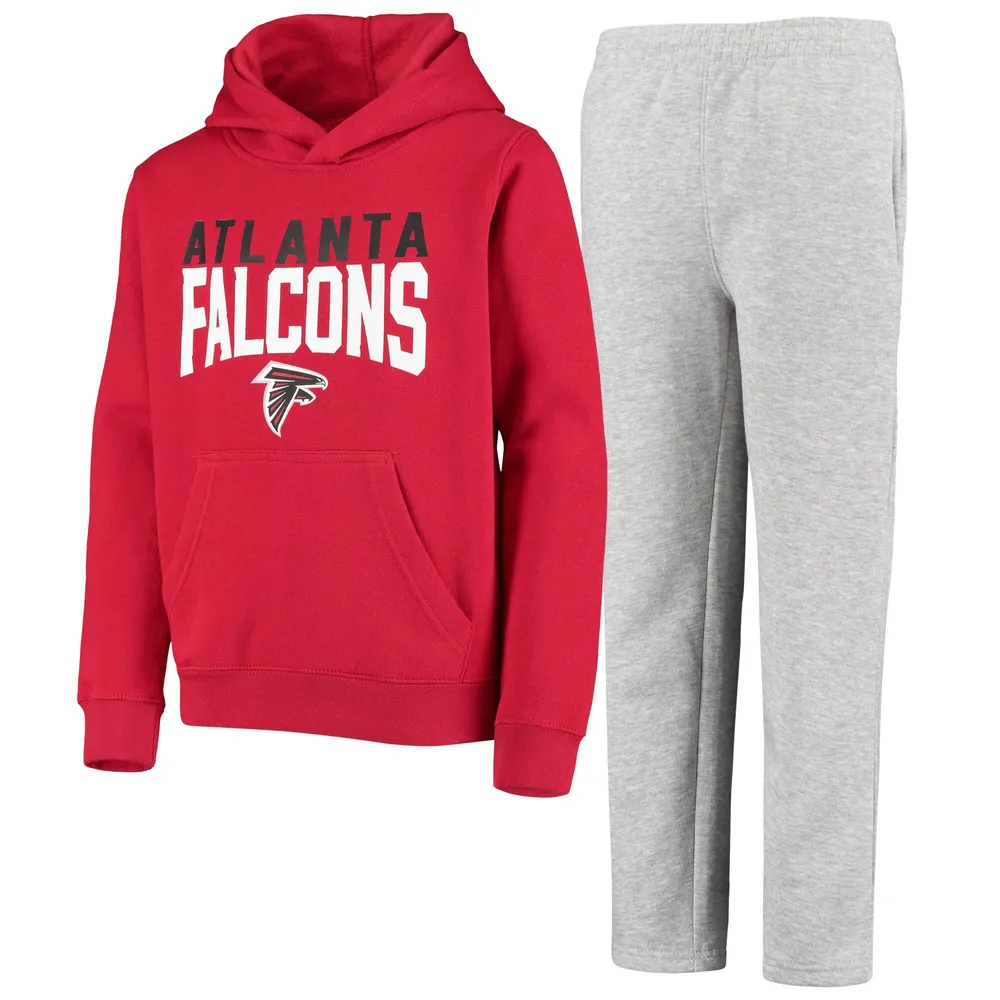 Lids Atlanta Falcons Youth Fan Flare Pullover Hoodie & Pants Set -  Red/Heathered Gray