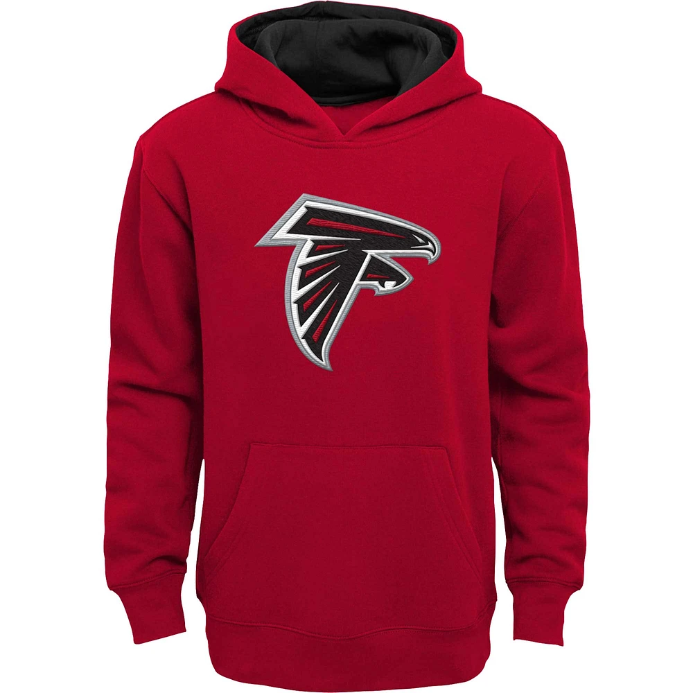 Youth Red Atlanta Falcons Prime Pullover Hoodie