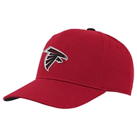 Casquette ajustable pré-courbée rouge pour jeunes de l'équipe des Falcons d'Atlanta