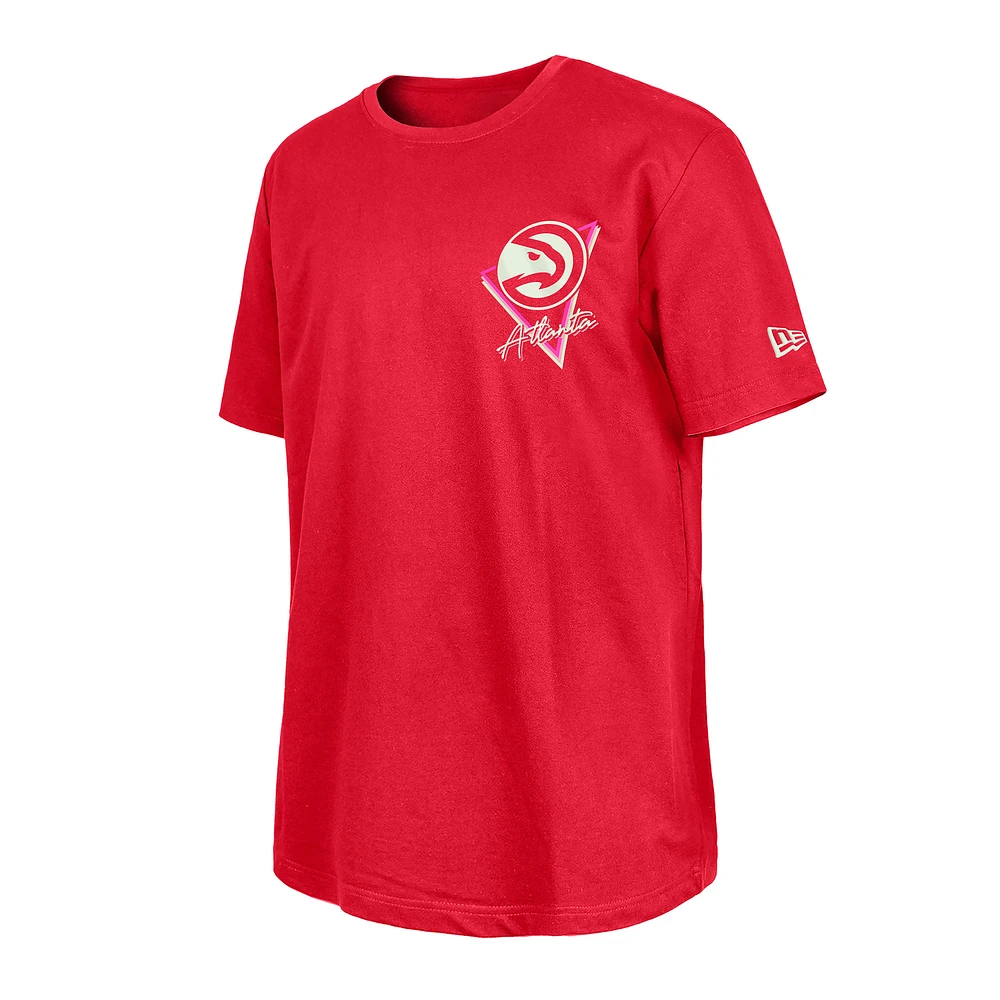New Era  Red Atlanta Hawks Glow-in-the-Dark T-Shirt