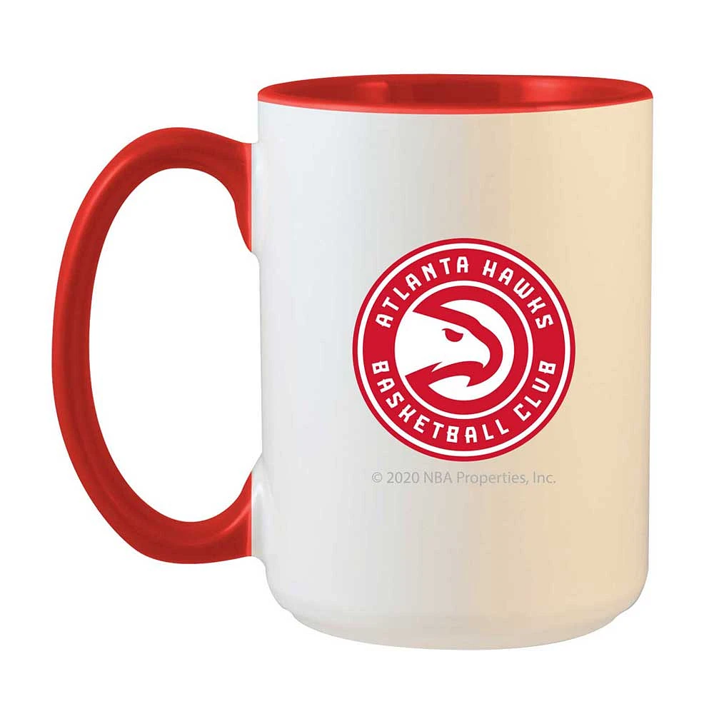 Hawks d'Atlanta 15 oz. Tasse de couleur intérieure