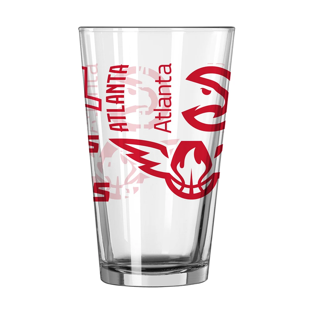 Hawks d'Atlanta 16 oz. Verre à pinte esprit d'équipe