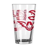 Hawks d'Atlanta 16 oz. Verre à pinte esprit d'équipe