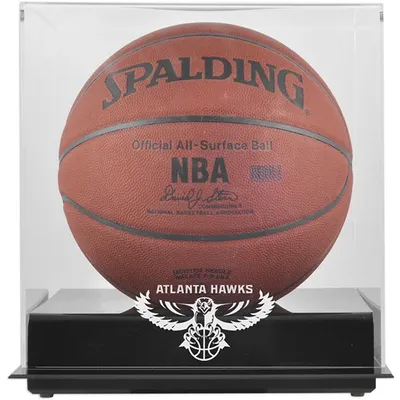 Atlanta Hawks Fanatics Authentic Blackbase Hardwood Classics 2007 - 2015 Logo Basketball Display Case with Mirrored Back
