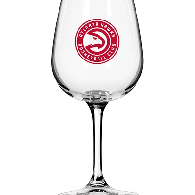 Verre à vin à pied avec logo des Atlanta Hawks, 12 oz