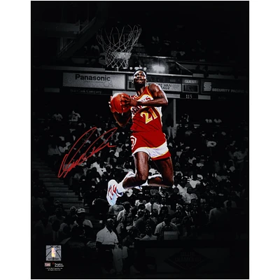 Dominique Wilkins Atlanta Hawks Autographed 11" x 14" Reverse Dunk Spotlight Photograph 