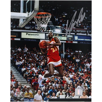Dominique Wilkins Atlanta Hawks Autographed 8" x 10" 1988 Dunk Contest Two Hand Reverse Dunk Photograph