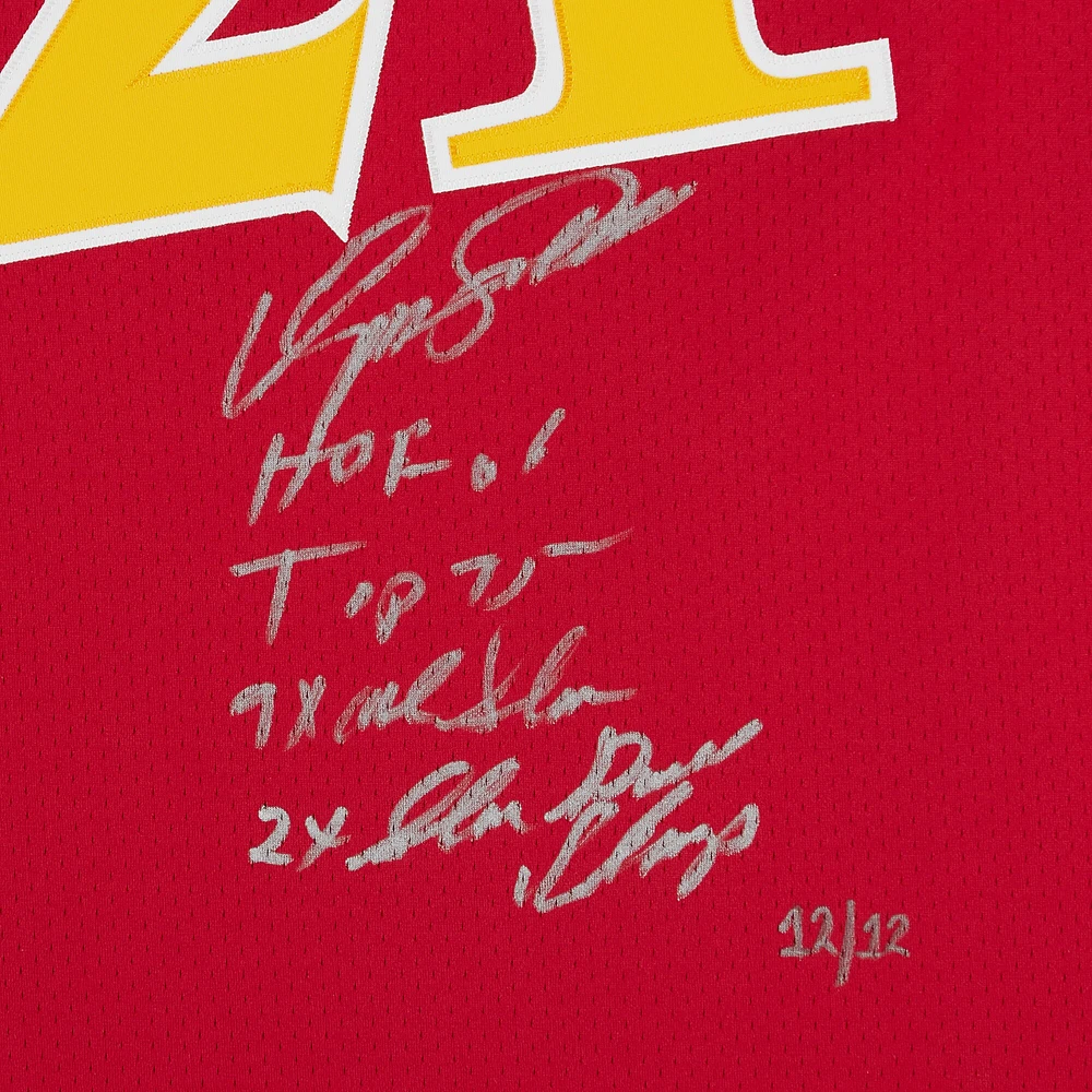 Dominique Wilkins Atlanta Hawks Autographed Mitchell & Ness 1986-87 Red Authentic Jersey with Multiple Inscriptions - Limited Edition #12/12