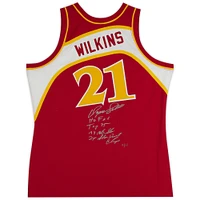 Dominique Wilkins Atlanta Hawks Autographed Mitchell & Ness 1986-87 Red Authentic Jersey with Multiple Inscriptions - Limited Edition of 12