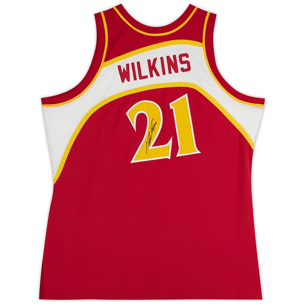 Dominique Wilkins Atlanta Hawks Autographed Mitchell & Ness 1987-88 Red Authentic Jersey