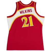 Dominique Wilkins Atlanta Hawks Autographed Mitchell & Ness 1987-88 Red Authentic Jersey