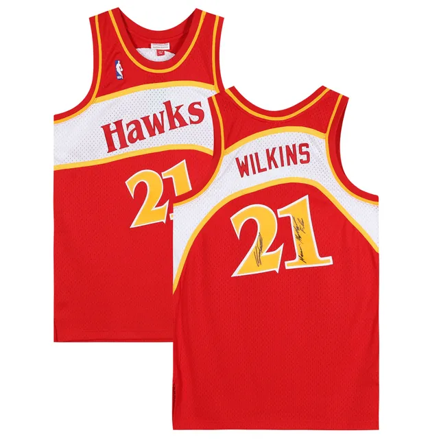 Lids Dominique Wilkins Atlanta Hawks Fanatics Authentic Autographed Red  Mitchell and Ness 1986 Hardwood Classic Logo Swingman Jersey with Human  Highlight Film Inscription