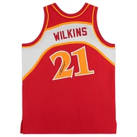 Dominique Wilkins Red Atlanta Hawks Autographed Mitchell & Ness 1986 Replica Jersey