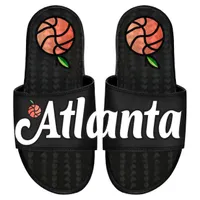 ISlide Black Atlanta Hawks 2022/23 City Edition Gel Slide Sandals